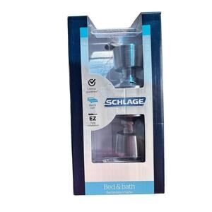 Schlage Bell Privacy Knob Satin Chrome Bed & Bath Locking Door Knob F40VBEL626